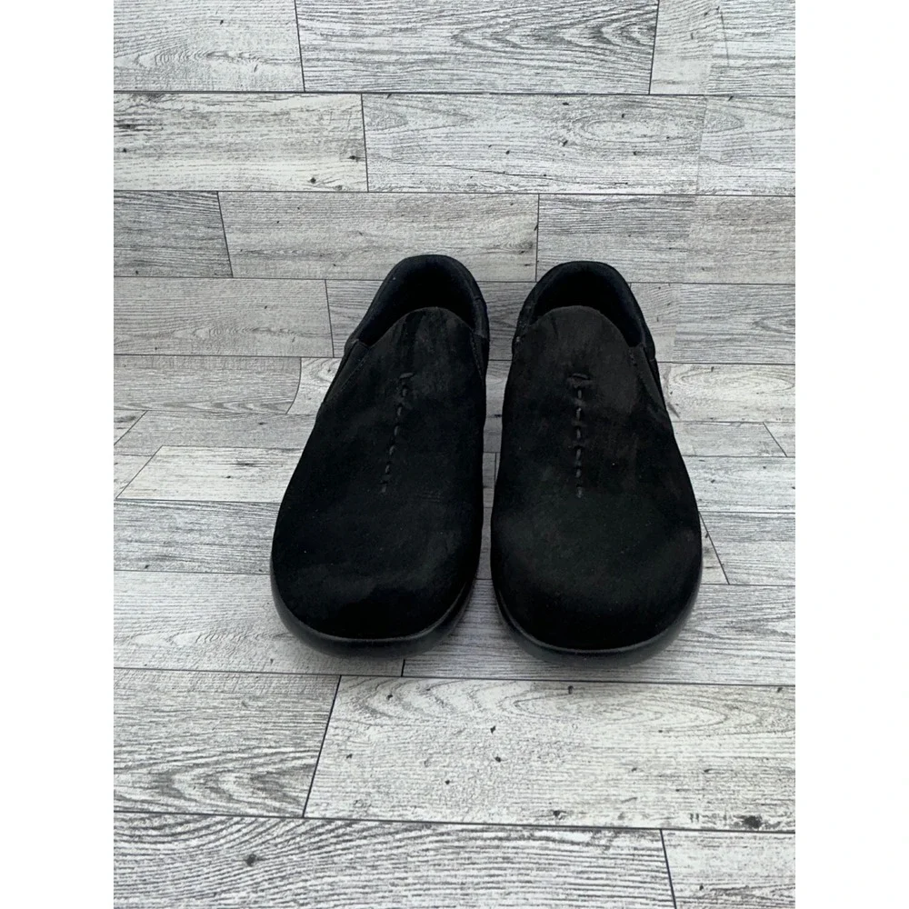 SAS M667 Women Black Nubuck Slip On Walking Shoes Loafers‎ Size 7.5 M Comfort